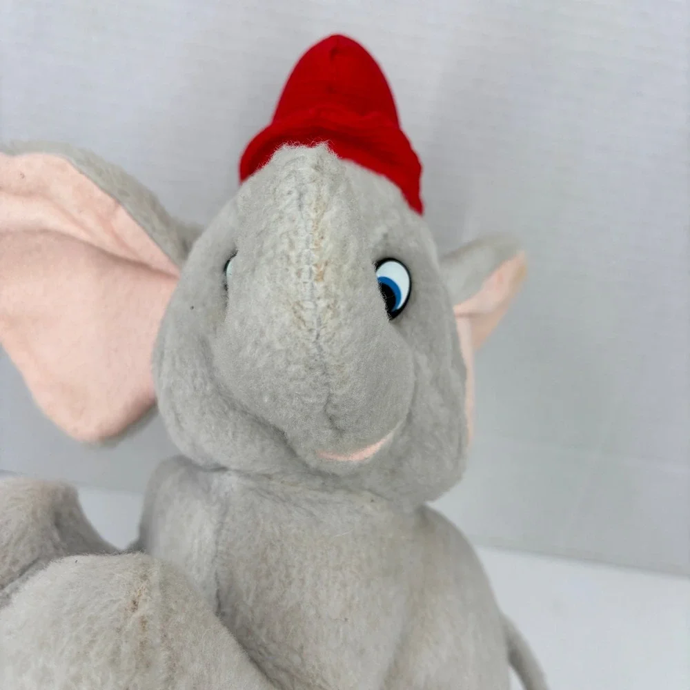 Vintage Knickerbocker Dumbo Elephant Plush Gray Walt Disney Stuffed 12 Inch Rare